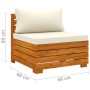 Garden furniture 8 pieces with cushions solid acacia wood by , Garden sets - Ref: Foro24-3087306, Price: 1,00 €, Discount: %