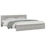 Estructura de cama con cabecero gris Sonoma 200x200 cm de , Camas y somieres - Ref: Foro24-3207460, Precio: 194,91 €, Descuen...