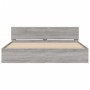 Sonoma gray bed frame with headboard 200x200 cm by , Beds and slatted bases - Ref: Foro24-3207460, Price: 194,68 €, Discount: %