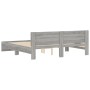 Estructura de cama con cabecero gris Sonoma 200x200 cm de , Camas y somieres - Ref: Foro24-3207460, Precio: 194,91 €, Descuen...