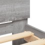 Estructura de cama con cabecero gris Sonoma 200x200 cm de , Camas y somieres - Ref: Foro24-3207460, Precio: 194,91 €, Descuen...