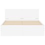 White bed frame with headboard 135x190 cm by , Beds and slatted bases - Ref: Foro24-3207504, Price: 152,19 €, Discount: %