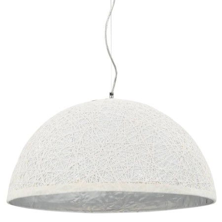 Lámpara colgante blanco y plateado E27 Ø50 cm de vidaXL, Lámparas - Ref: Foro24-50937, Precio: 73,99 €, Descuento: %