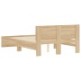 Sonoma oak bed frame with headboard 135x190 cm by , Beds and slatted bases - Ref: Foro24-3207506, Price: 147,99 €, Discount: %