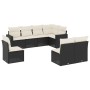 Set aus 8-teiligen Gartensofas und Kissen Kunstrattan schwarz von , Modulare Sofas für den Außenbereich - Ref: Foro24-3251403...