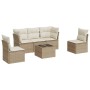 Set Gartensofas mit Kissen 6 Stück synthetisches Rattan beige von , Gartensets - Ref: Foro24-3217358, Preis: 481,27 €, Rabatt: %