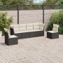 Set aus 6-teiligen Gartensofas und Kissen Kunstrattan schwarz von , Gartensets - Ref: Foro24-3217366, Preis: 367,08 €, Rabatt: %