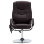 Sillón de masaje con reposapiés cuero sintético marrón de vidaXL, Sillones de masaje eléctricos - Ref: Foro24-248661, Precio:...