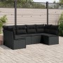 Set aus 6-teiligen Gartensofas und Kissen Kunstrattan schwarz von , Gartensets - Ref: Foro24-3217385, Preis: 345,62 €, Rabatt: %