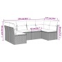 Set aus 6-teiligen Gartensofas und Kissen Kunstrattan schwarz von , Gartensets - Ref: Foro24-3217385, Preis: 345,62 €, Rabatt: %