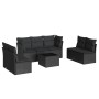 Set aus 8-teiligen Gartensofas und Kissen Kunstrattan schwarz von , Gartensets - Ref: Foro24-3217415, Preis: 449,74 €, Rabatt: %