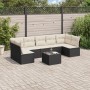 Set aus 8-teiligen Gartensofas und Kissen Kunstrattan schwarz von , Gartensets - Ref: Foro24-3217436, Preis: 477,72 €, Rabatt: %