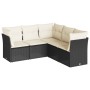 Set de muebles de jardín 5 pzas y cojines ratán sintético negro de , Conjuntos de jardín - Ref: Foro24-3217616, Precio: 338,9...