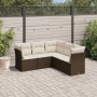 5-teiliges Garten-Esszimmerset und Kissen Kunstrattan braun von , Gartensets - Ref: Foro24-3217623, Preis: 341,50 €, Rabatt: %