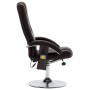 Sillón de masaje con reposapiés cuero sintético marrón de vidaXL, Sillones de masaje eléctricos - Ref: Foro24-248661, Precio:...