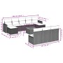 Set mit 11 Gartensofas und Kissen synthetisches Rattangrau von , Modulare Sofas für den Außenbereich - Ref: Foro24-3224331, P...