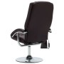 Sillón de masaje con reposapiés cuero sintético marrón de vidaXL, Sillones de masaje eléctricos - Ref: Foro24-248661, Precio:...