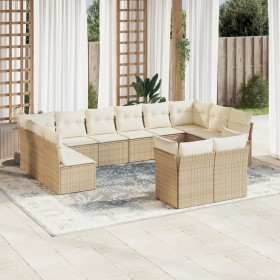 Garden sofa set 12 pieces and brown synthetic rattan cushions by , Garden sets - Ref: Foro24-3218428, Price: 882,09 €, Discou...