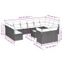 Set of garden sofas with 13 pieces of gray synthetic rattan cushions by , Garden sets - Ref: Foro24-3218440, Price: 851,17 €,...