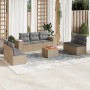 Set Gartensofas mit beigen Kissen 8 Stück PE Rattan von , Gartensets - Ref: Foro24-3257732, Preis: 547,99 €, Rabatt: %