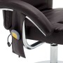 Brauner Massagesessel aus Kunstleder mit Fußstütze von vidaXL, Elektrische Massagesessel - Ref: Foro24-248661, Preis: 196,61 ...