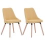 Dining chairs 2 units yellow fabric by vidaXL, dining chairs - Ref: Foro24-283632, Price: 119,97 €, Discount: %