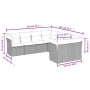 Set aus 8-teiligen Gartensofas und Kissen Kunstrattan schwarz von , Gartensets - Ref: Foro24-3218585, Preis: 481,37 €, Rabatt: %