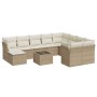 Set de sofás de jardín 11pzas con cojines ratán sintético beige de , Conjuntos de jardín - Ref: Foro24-3218598, Precio: 792,6...