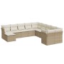 Set de sofás de jardín 11pzas con cojines ratán sintético beige de , Conjuntos de jardín - Ref: Foro24-3218608, Precio: 797,3...