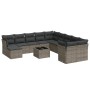 Set de sofás de jardín 12 pzas con cojines ratán sintético gris de , Conjuntos de jardín - Ref: Foro24-3218620, Precio: 736,2...