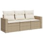 Garden sofa set with beige cushions 3 pieces PE rattan by , Garden sets - Ref: Foro24-3218648, Price: 257,37 €, Discount: %