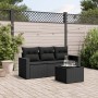 Set mit 4 Gartensofas mit Kissen Kunstrattan schwarz von , Gartensets - Ref: Foro24-3218655, Preis: 242,63 €, Rabatt: %