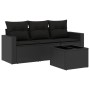 Set mit 4 Gartensofas mit Kissen Kunstrattan schwarz von , Gartensets - Ref: Foro24-3218655, Preis: 242,63 €, Rabatt: %