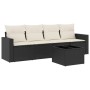 Set de muebles de jardín 5 pzas y cojines ratán sintético negro de , Conjuntos de jardín - Ref: Foro24-3218676, Precio: 319,1...