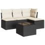 Set de muebles de jardín 5 pzas y cojines ratán sintético negro de , Conjuntos de jardín - Ref: Foro24-3217506, Precio: 298,3...