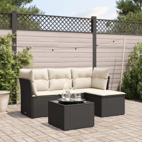 5-teiliges Gartenmöbel-Set und Kissen aus synthetischem Rattan schwarz von , Gartensets - Ref: Foro24-3217546, Preis: 318,96 ...