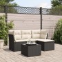 5-teiliges Gartenmöbel-Set und Kissen aus synthetischem Rattan schwarz von , Gartensets - Ref: Foro24-3217546, Preis: 318,96 ...