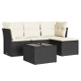 Set de muebles de jardín 5 pzas y cojines ratán sintético negro de , Conjuntos de jardín - Ref: Foro24-3217546, Precio: 336,1...