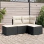 4-piece garden sofa set with black synthetic rattan cushions by , Garden sets - Ref: Foro24-3217476, Price: 221,71 €, Discoun...