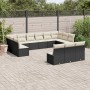 Garden sofa set with 13-piece black synthetic rattan cushions by , Garden sets - Ref: Foro24-3218386, Price: 751,82 €, Discou...