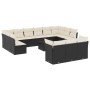 Garden furniture set, 14 pieces with black synthetic rattan cushions. by , Garden sets - Ref: Foro24-3218456, Price: 898,46 €...