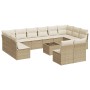 Set sofás de jardín con cojines 13 pzas ratán sintético beige de , Conjuntos de jardín - Ref: Foro24-3218378, Precio: 890,34 ...