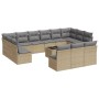 Set mit 14 Gartensofas mit Kissen Kunstrattan beige von , Gartensets - Ref: Foro24-3218399, Preis: 936,94 €, Rabatt: %