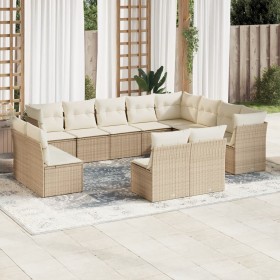 Garden sofa set 12 pieces and brown synthetic rattan cushions by , Garden sets - Ref: Foro24-3218468, Price: 859,37 €, Discou...