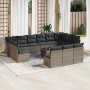 Set mit 14 Gartensofas mit Kissen synthetisches Rattangrau von , Gartensets - Ref: Foro24-3218400, Preis: 916,54 €, Rabatt: %