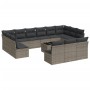 Set mit 14 Gartensofas mit Kissen synthetisches Rattangrau von , Gartensets - Ref: Foro24-3218400, Preis: 916,54 €, Rabatt: %