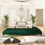 Sofá cama de 2 plazas con dos almohadas terciopelo verde oscuro de , Sofás - Ref: Foro24-375912, Precio: 219,99 €, Descuento: %