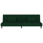 Sofá cama de 2 plazas con dos almohadas terciopelo verde oscuro de , Sofás - Ref: Foro24-375912, Precio: 219,99 €, Descuento: %