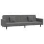 Sofá cama de 2 plazas con dos almohadas terciopelo gris oscuro de , Sofás - Ref: Foro24-375919, Precio: 249,99 €, Descuento: %