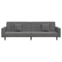 Sofá cama de 2 plazas con dos almohadas terciopelo gris oscuro de , Sofás - Ref: Foro24-375919, Precio: 249,99 €, Descuento: %